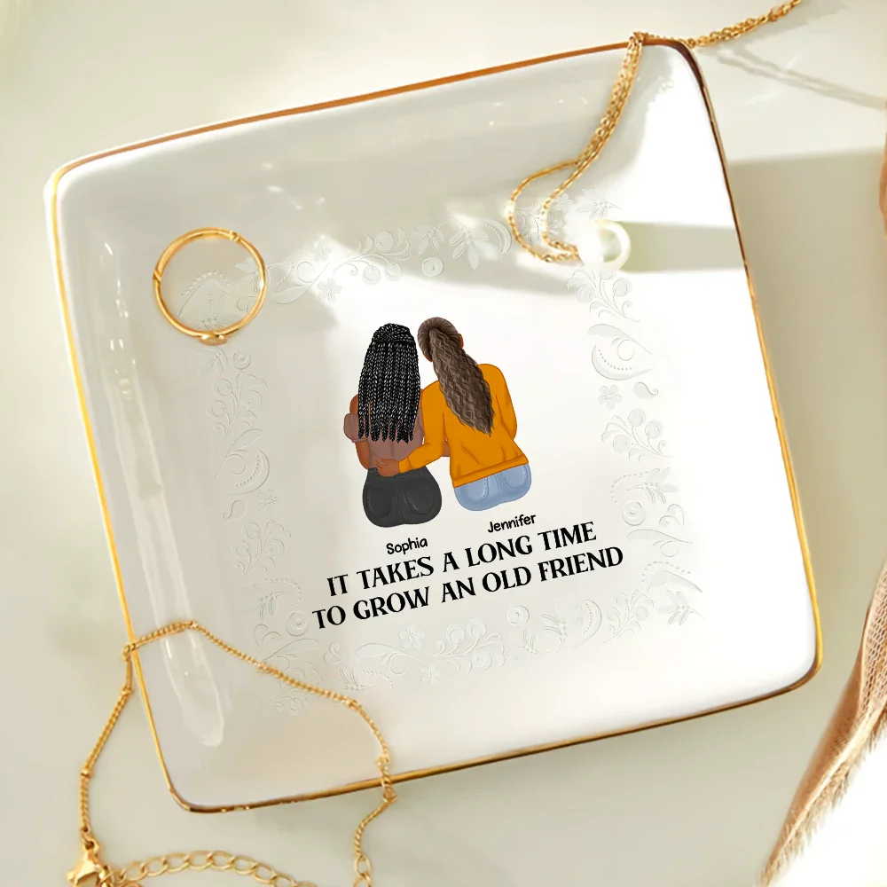 Grow Old Friends - Personalized Ring Dish - Image 4