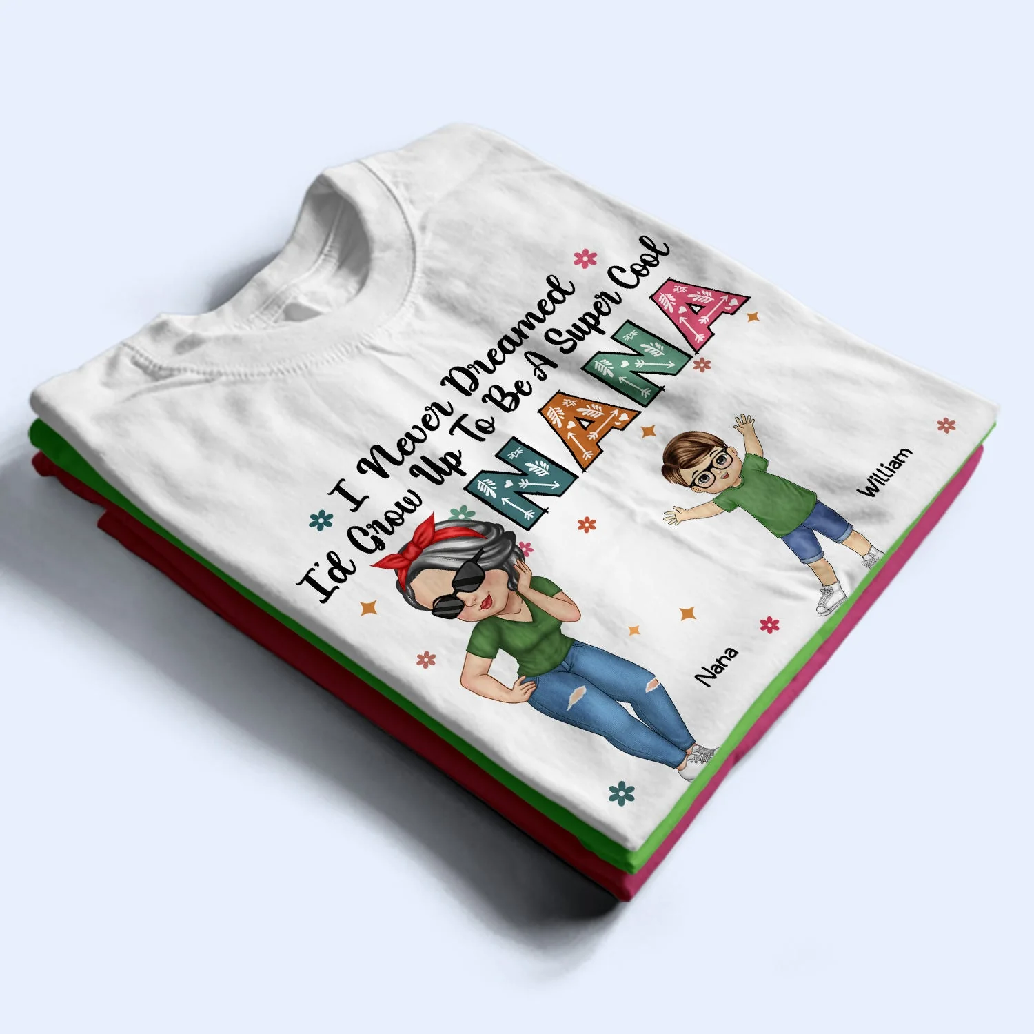 Grow Up To Be A Super Cool Grandma - Funny Gift For Grandma, Mom, Nana, Gigi - Personalized T Shirt - Image 2