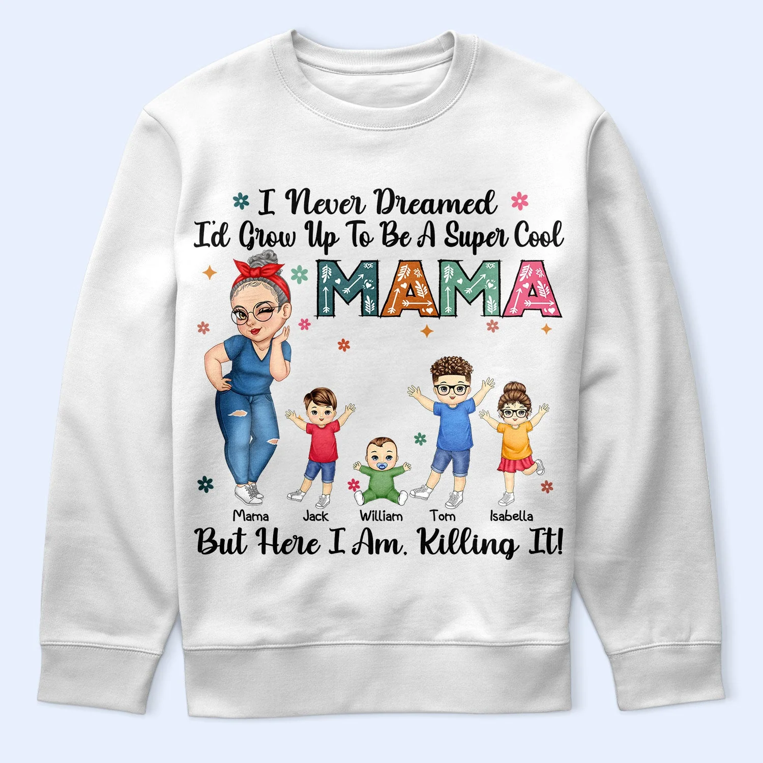 Grow Up To Be A Super Cool Grandma - Funny Gift For Grandma, Mom, Nana, Gigi - Personalized T Shirt - Image 5