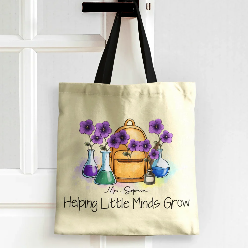 Grow With Teacher - Personalized Tote Bag - Image 3