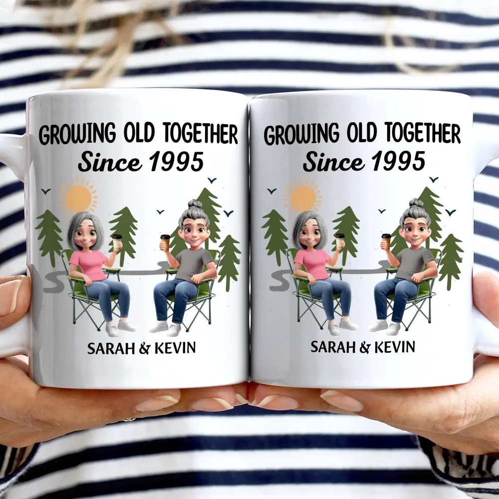 Growing Old Together Since - Personalized Mug - Image 2