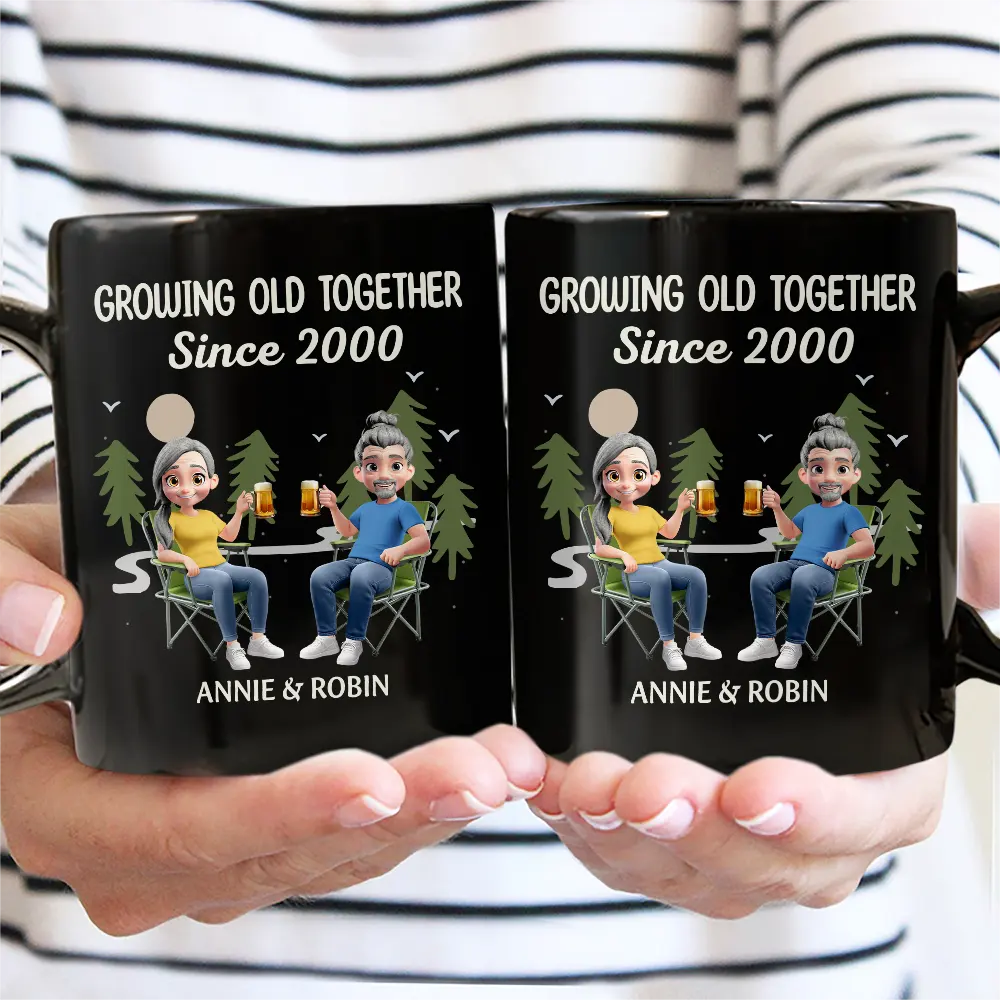 Growing Old Together Since - Personalized Mug - Image 3