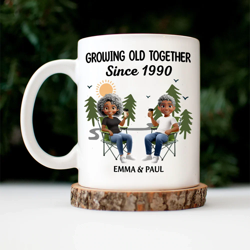 Growing Old Together Since - Personalized Mug - Image 4
