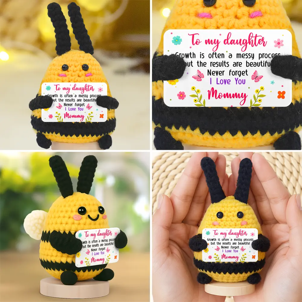 Growth Is Often A Messy Process - Personalized Doll Crochet With Custom Card - Image 3