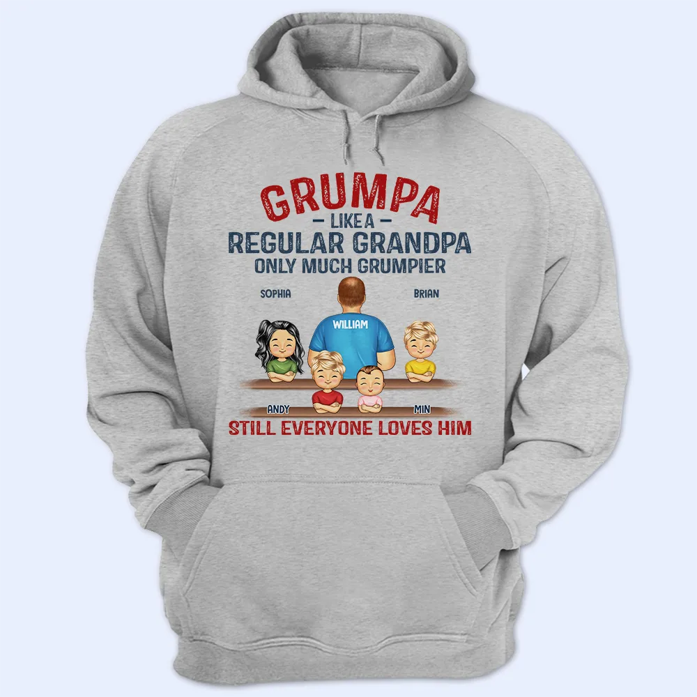 Grumpa Much Grumpier - Personalized T Shirt - Image 4