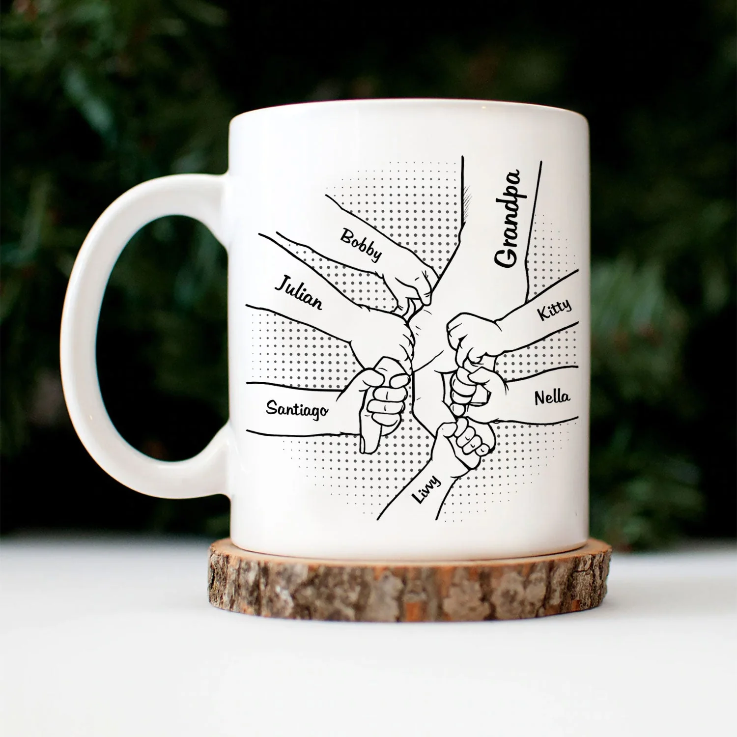 Hand In Hand, I Will Always Protect You - Birthday, Loving Gift For Mom, Dad, Papa, Nana, Grandma, Grandpa - Personalized Custom Mug - Image 5