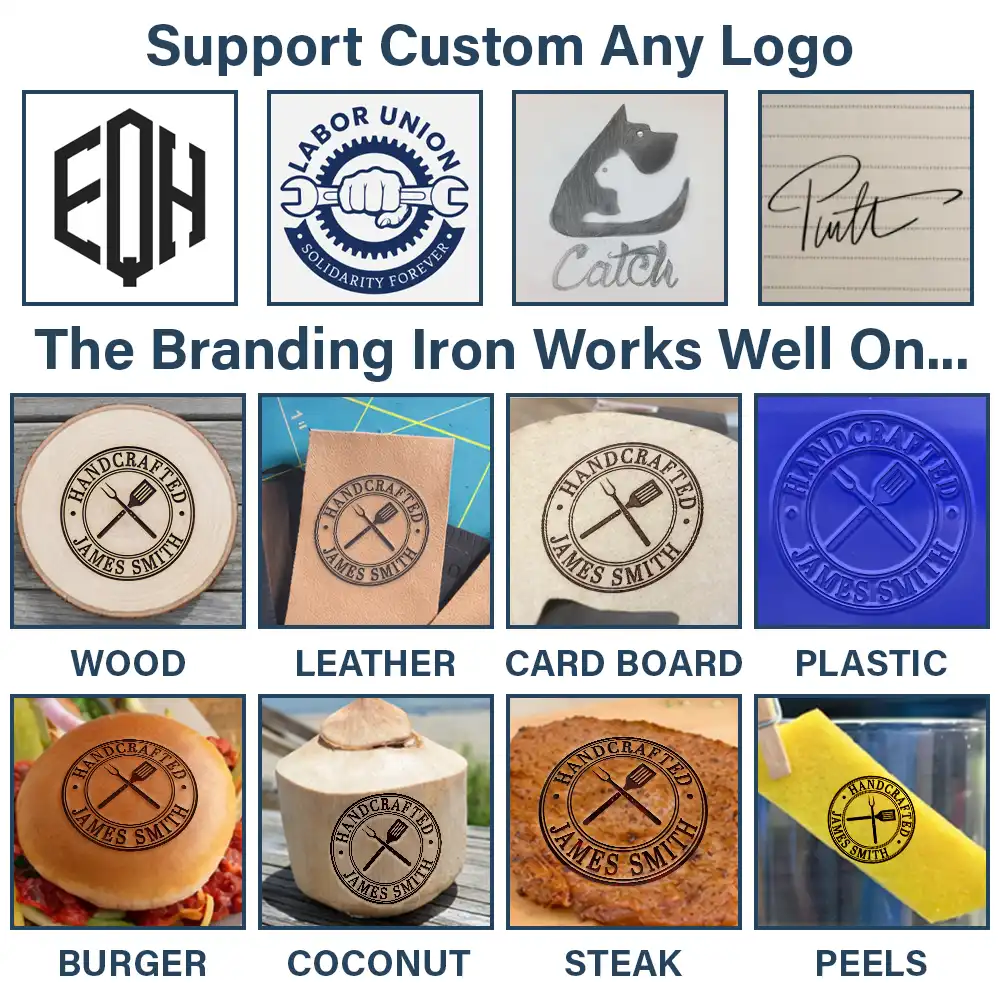 Handcrafted By - Personalized Grilling Branding Stamp - Image 7