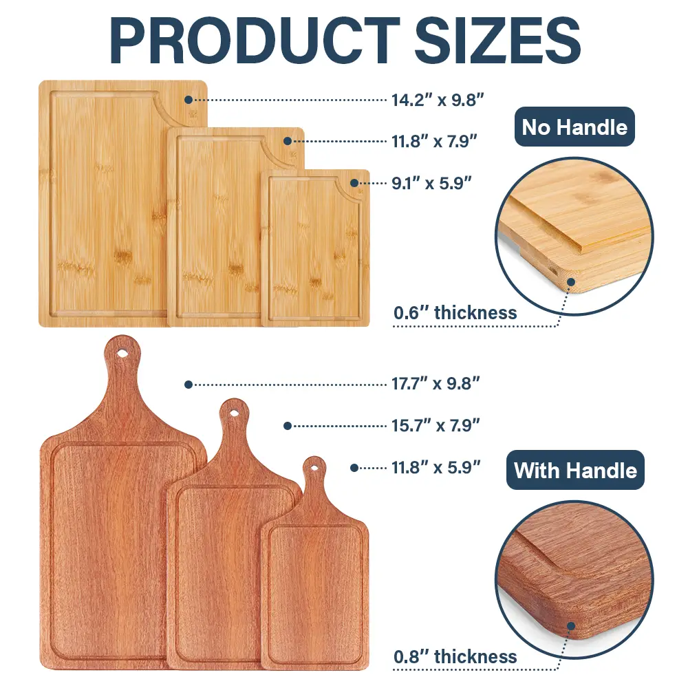 Handprints Best Dad Grandpa Papa Ever - Personalized Wooden Cutting Board - Image 5