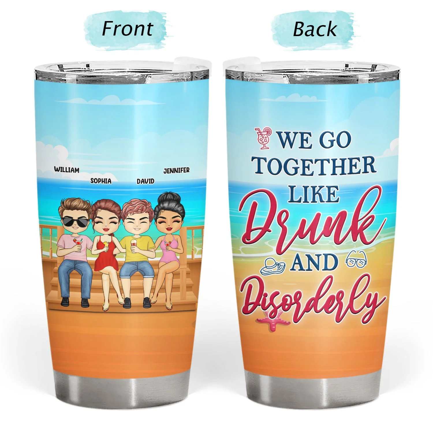 Hangovers Are Temporary But Drunk Stories Are Forever - Gift For BFF Besties, Sisters, Siblings - Personalized Custom Tumbler - Image 3