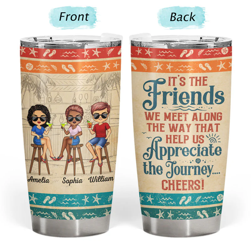 Hangovers Are Temporary But Drunk Stories Are Forever Vacation Best Friends - Bestie BFF Gift - Personalized Custom Tumbler - Image 3