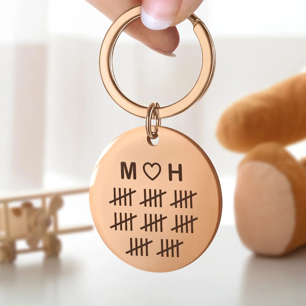 Happy 25th Anniversary, Silver Anniversary - Personalized Keyring - Image 3