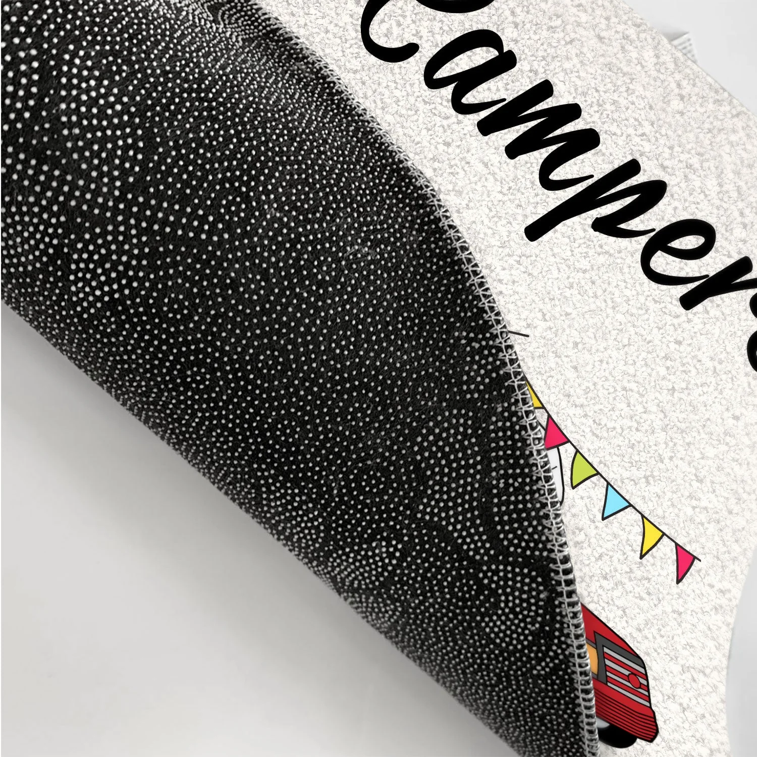 Happy Campers Chibi Couple - Gift For Camping Lovers - Personalized Doormat - Image 3