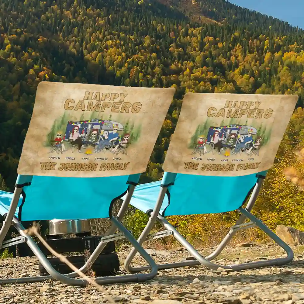 Happy Campers - Personalized Folding Chair Cover - Image 2