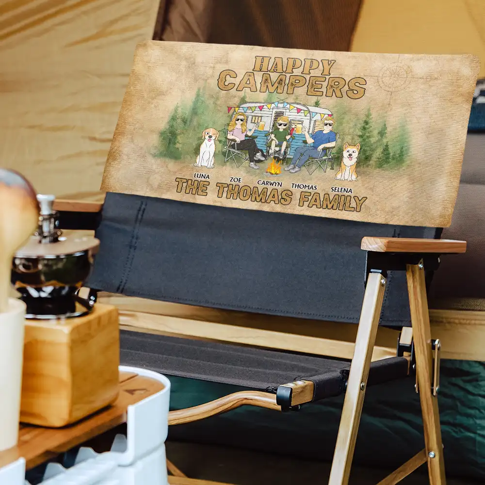 Happy Campers - Personalized Folding Chair Cover - Image 4