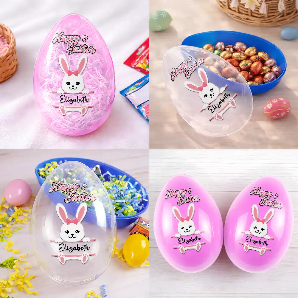 Happy Easter Baby Kid - Personalized Fillable Egg - Image 4
