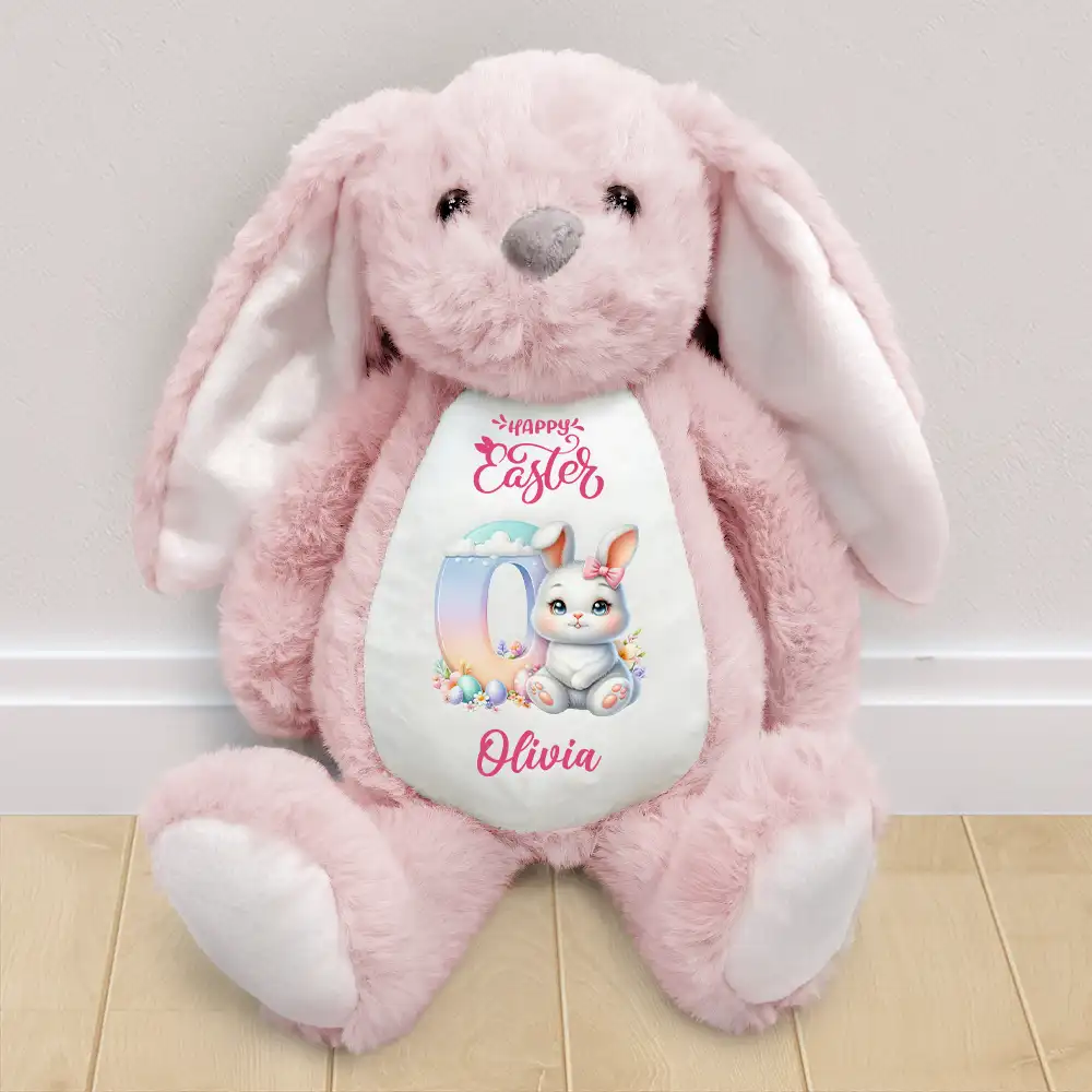 Happy Easter Bunny Alphabet Letters - Personalized Soft Toy Bunny - Image 2