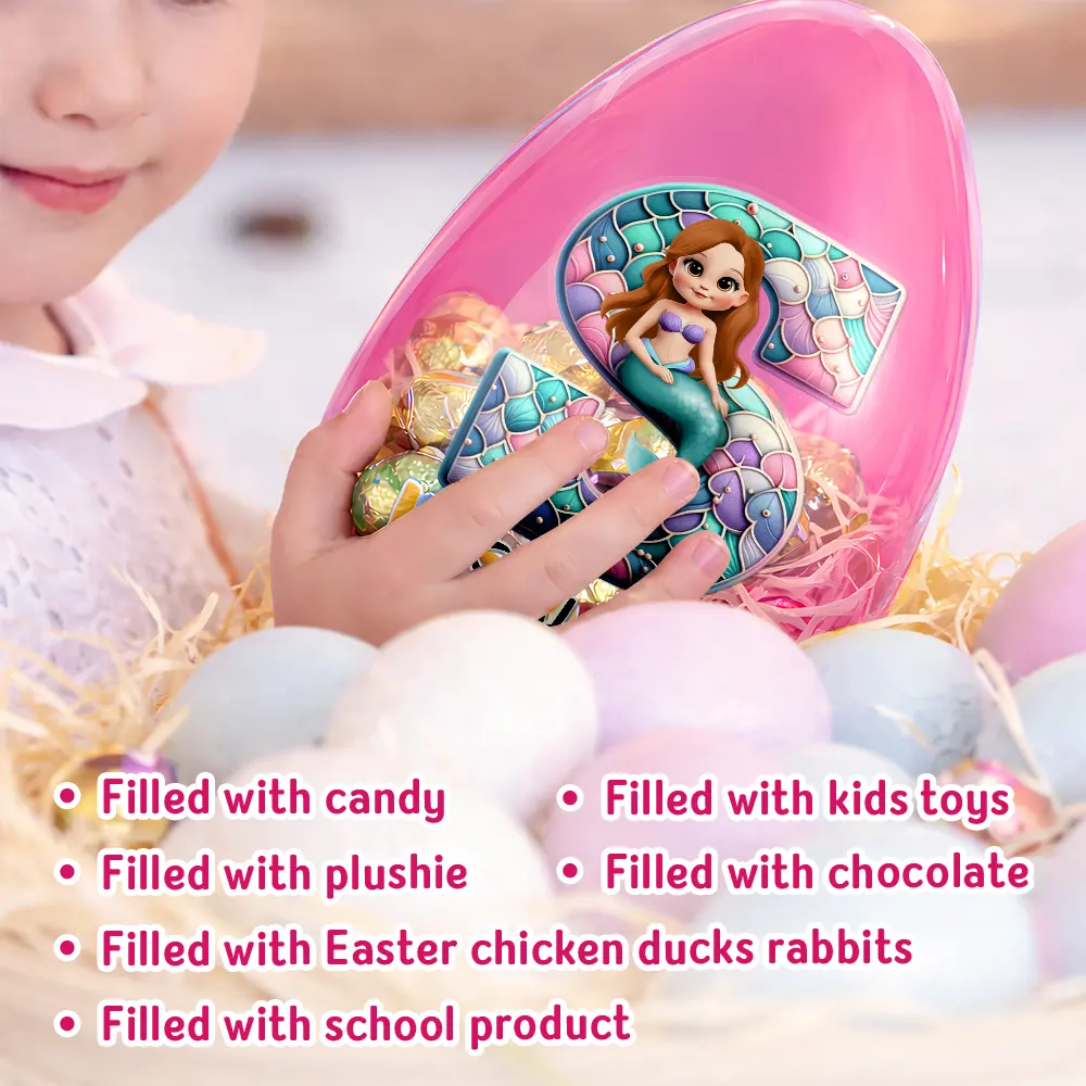 Happy Easter Truck Car Dinosaur Mermaid Alphabet - Personalized Fillable Egg - Image 6