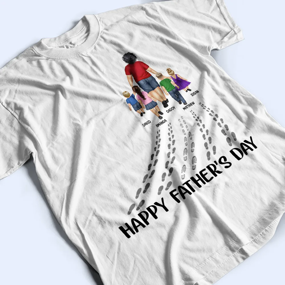 Happy Father's Day Best Dad Ever - Personalized T Shirt - Image 3