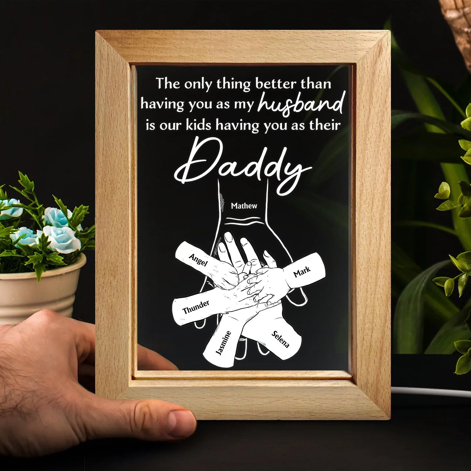 Having You As A Husband - Personalized Frame Lamp - Image 4