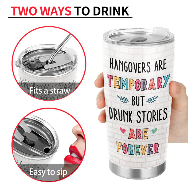 Here's To Another Year Of Bonding Over Alcohol Tolerating Idiots White Best Friends - Bestie BFF Gift - Personalized Custom Tumbler - Image 4