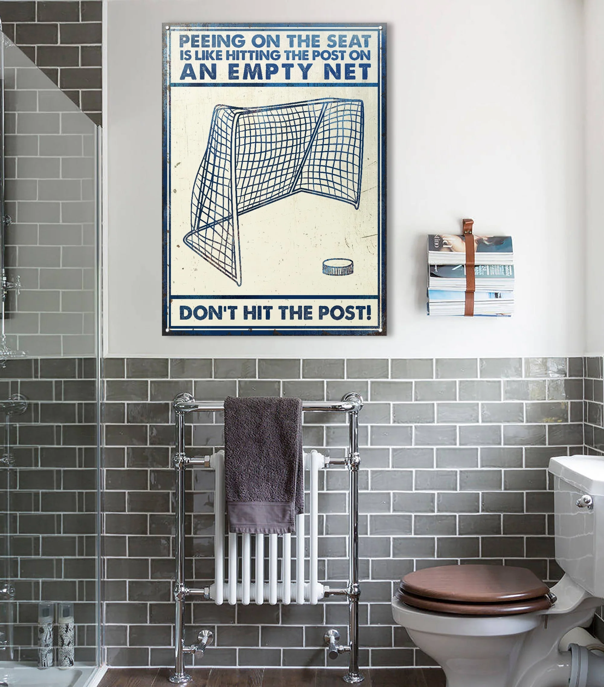 Hockey Don't Hit The Post Customized Classic Metal Signs - Image 2