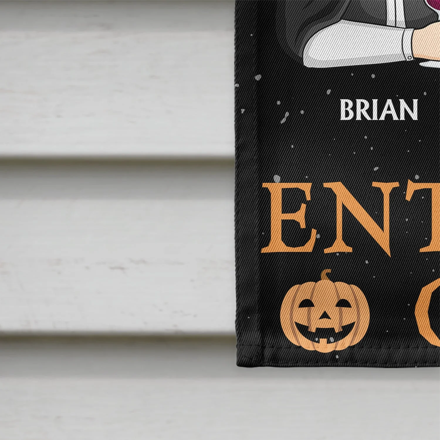 Home Haunted Home Enter At Your Own Risk - Halloween, Birthday, Home Warming, Funny Gift For Couples, Dog, Cat Lovers - Personalized Flag - Image 4