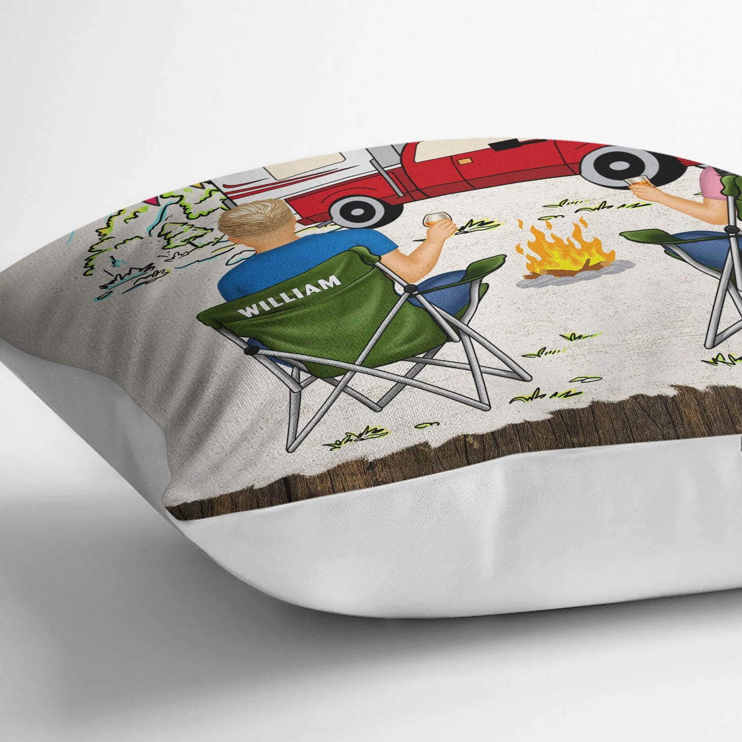 Home Is Where We Park It - Gift For Camping Couples - Personalized Pillow - Image 3