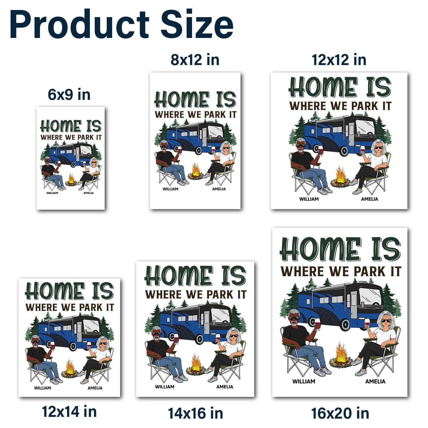 Home Is Where We Park It - Gift For Camping Lovers, Campers, Family - Personalized Camping Decal, Decor Decal - Image 6