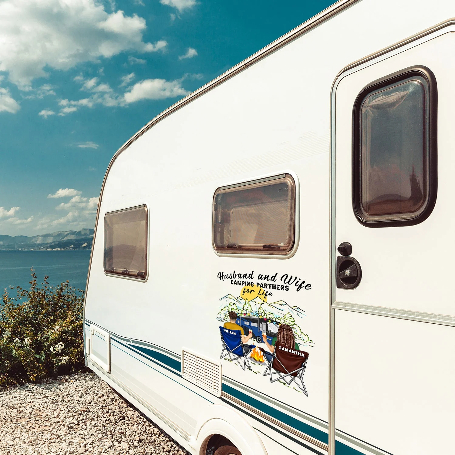 Home Is Where We Park It - Gift For Camping Lovers - Personalized Camping Decal, Decor Decal - Image 3