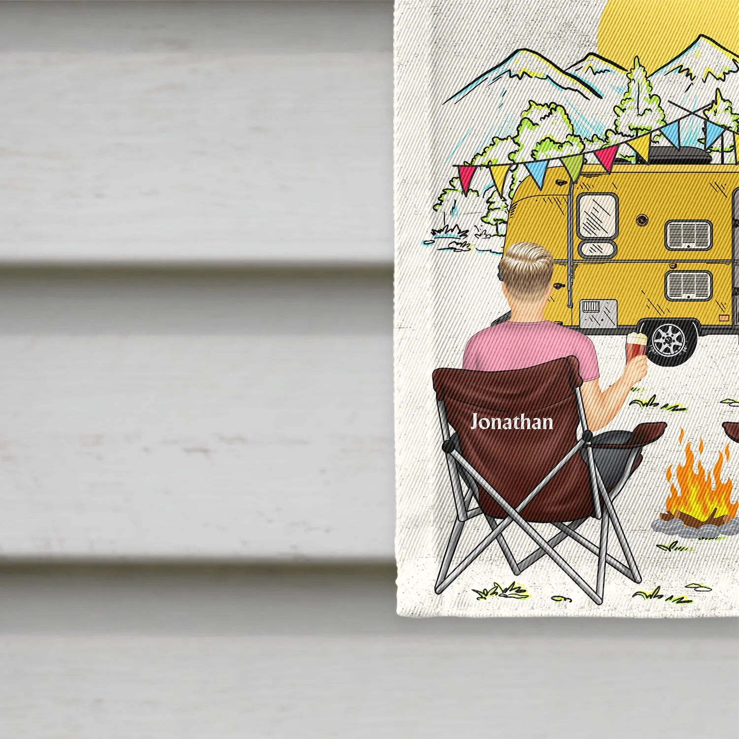 Home Is Where We Park It - Gift For Camping Lovers - Personalized Flag - Image 4
