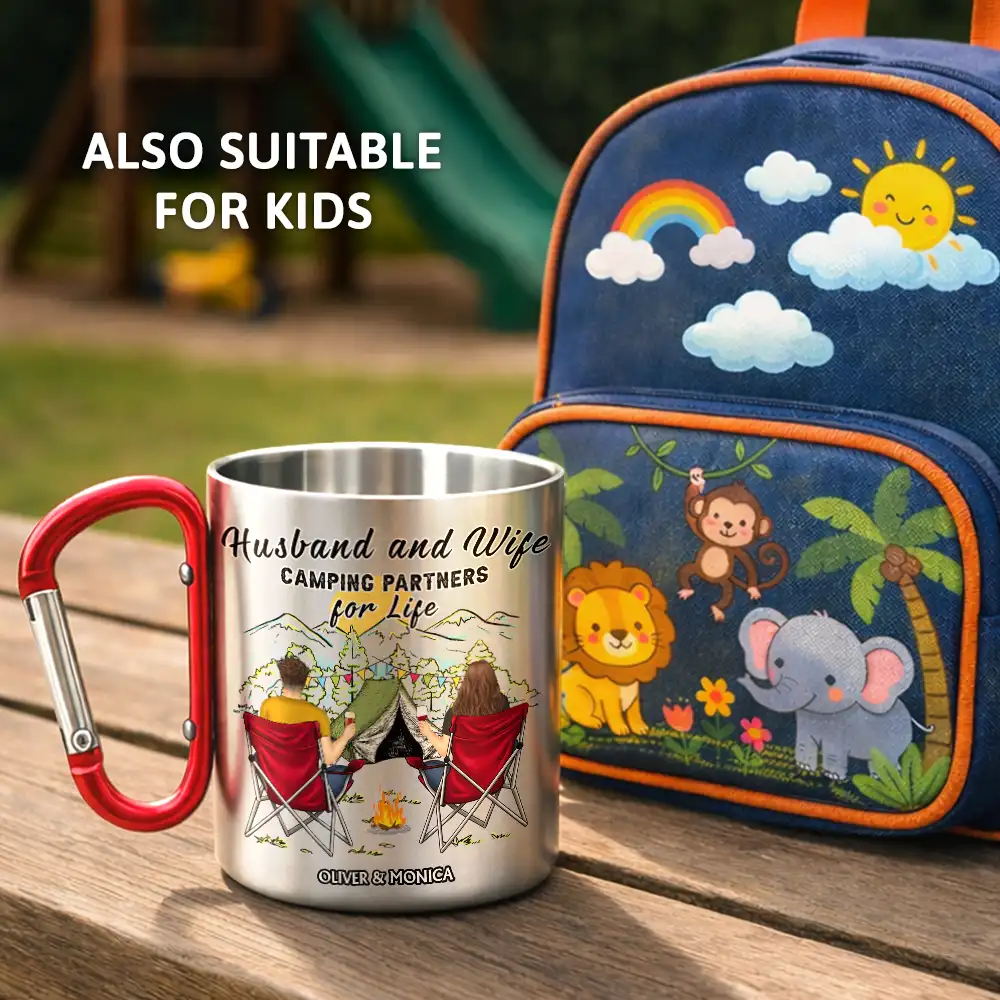 Home Is Where We Park It - Personalized Carabiner Mug - Image 4