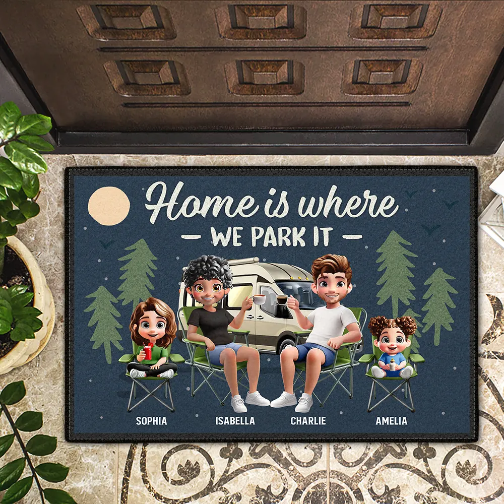 Home Is Where We Park It - Personalized Doormat - Image 2
