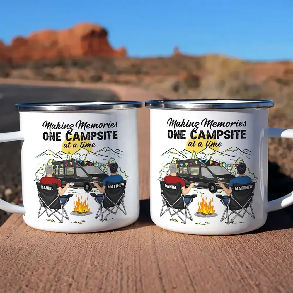 Home Is Where We Park It - Personalized Enamel Mug - Image 6