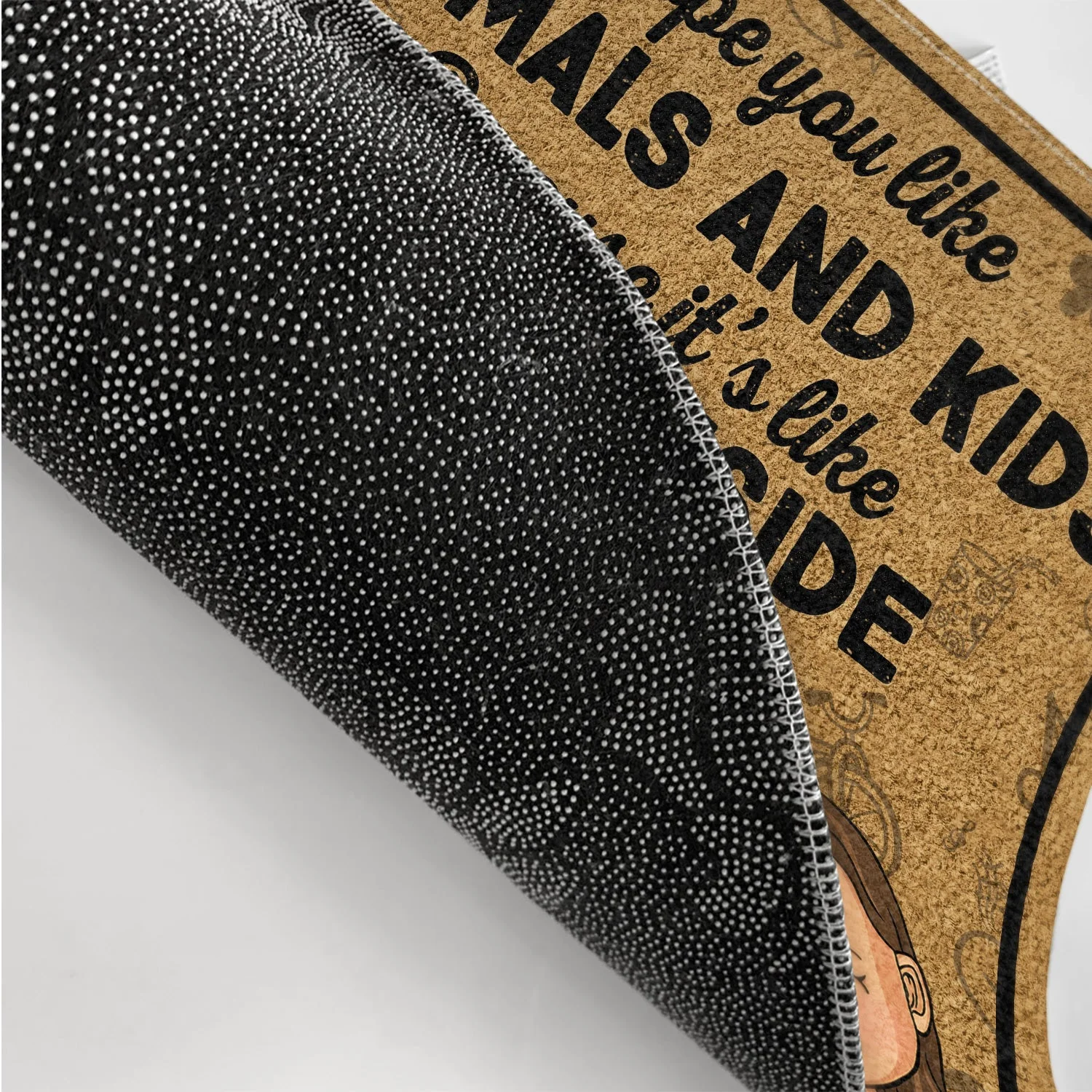 Hope You Like Animals And Kids - Birthday, Loving, Funny, Home Decor Gift For Dog, Cat Mom, Dad, Pet Lover, Parent, Grandparent - Personalized Custom Doormat - Image 3