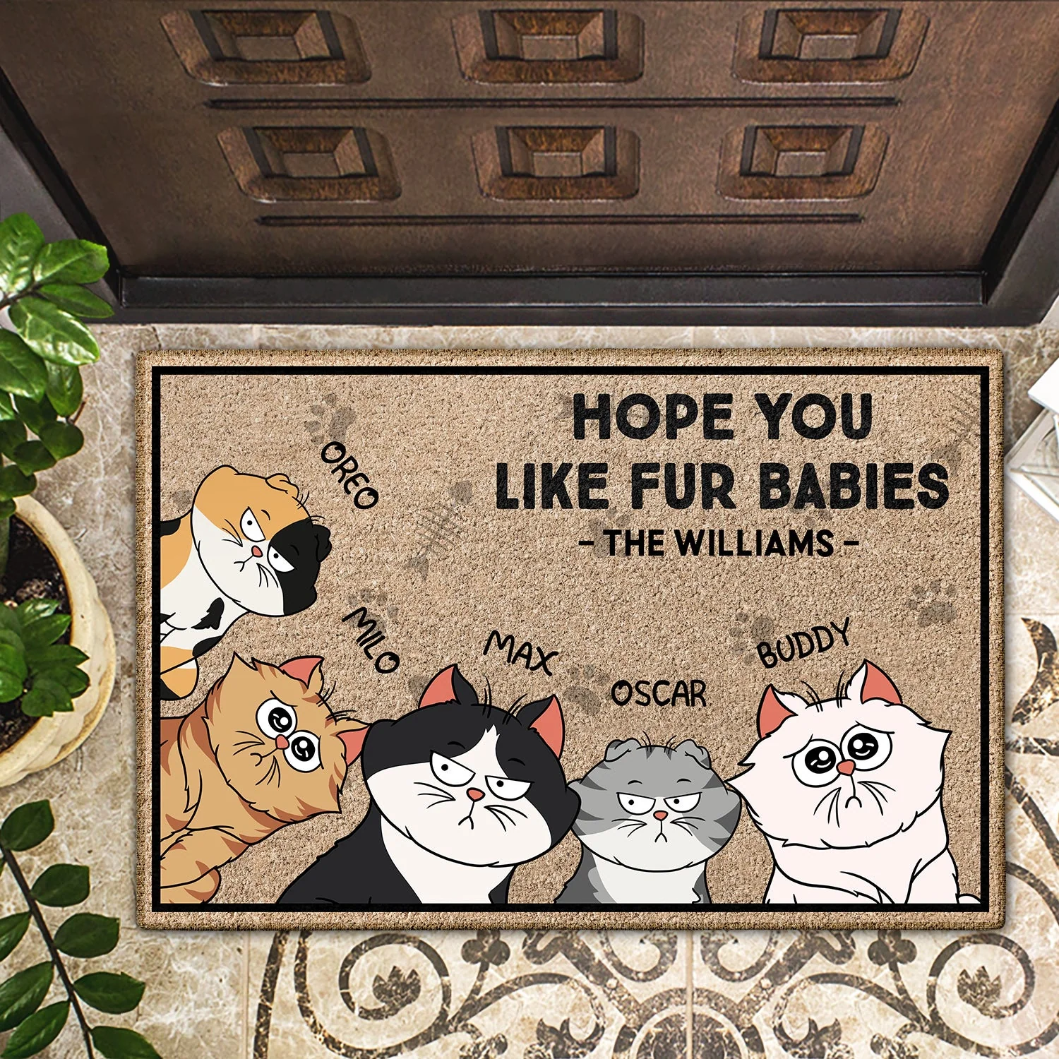 Hope You Like Cats - Birthday, Loving, Funny, Home Decor Gift For Cat Lovers - Personalized Doormat - Image 2