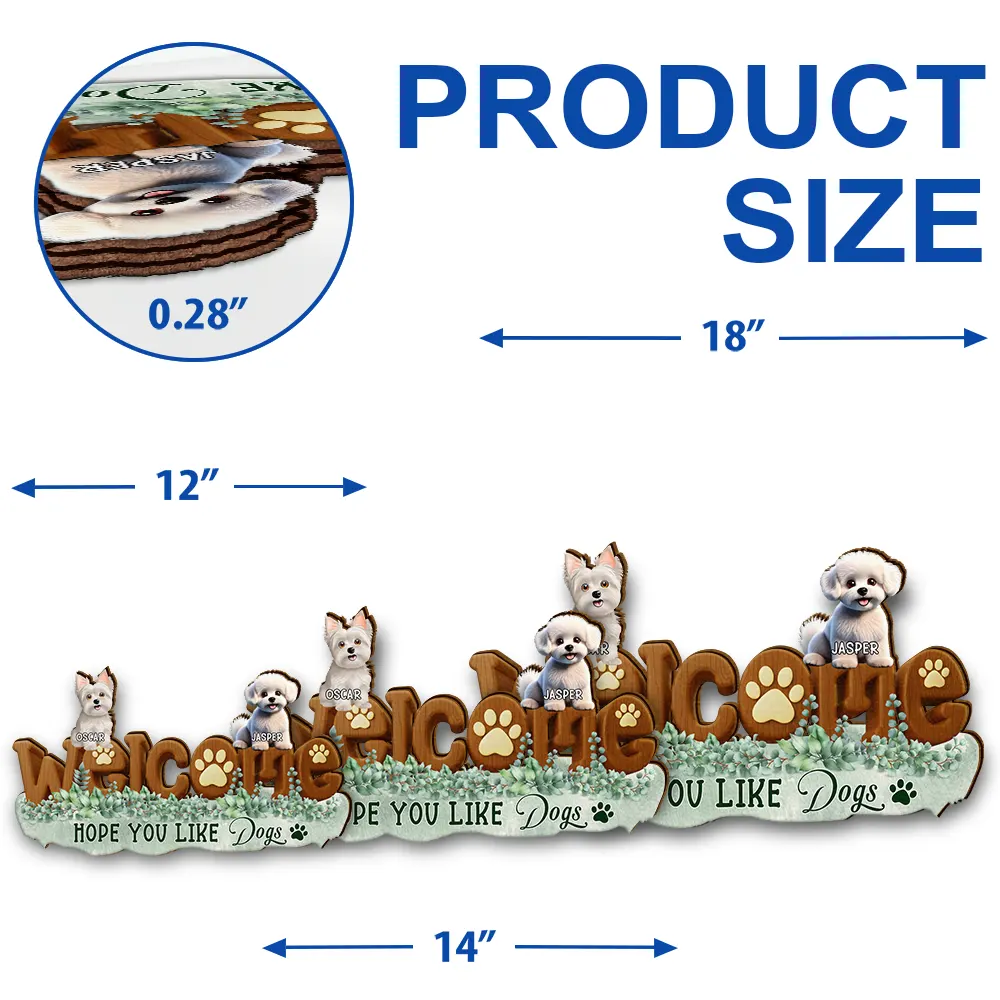 Welcome Hope You Like Dogs Cats - Personalized Custom Shaped Wood Sign - Image 5