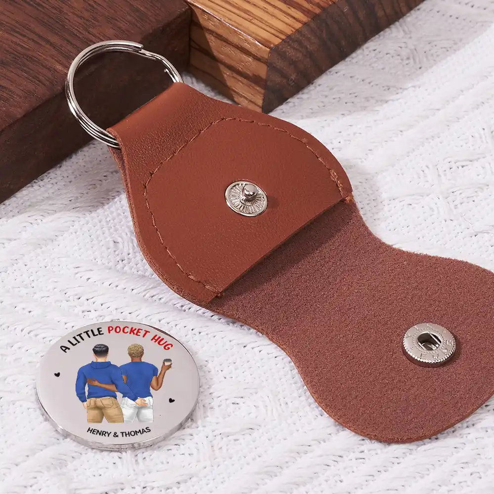 Hope Your Day Is As Nice As - Personalized Leather Pocket Hug - Image 2