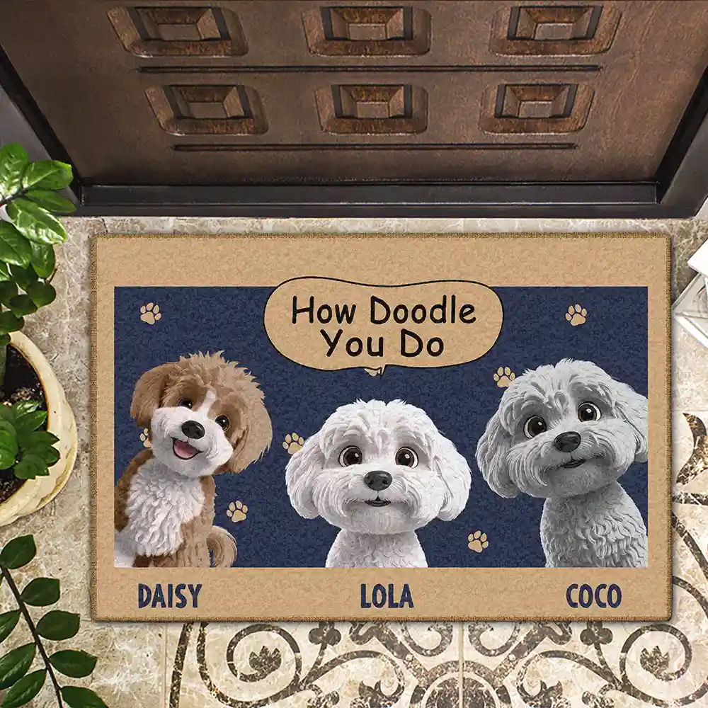 How Doodle You Do - Personalized Doormat - Image 2