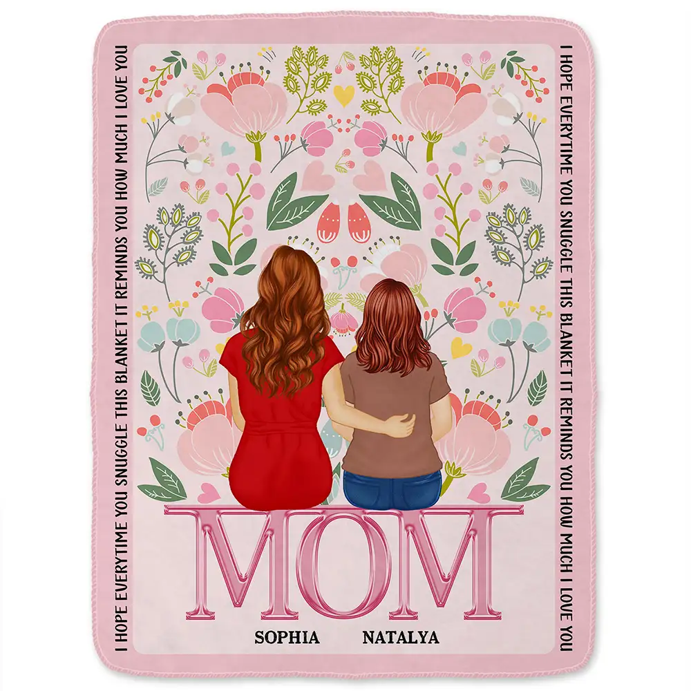 How Much We Love You - Gift For Mother - Personalized Fleece Blanket - Image 2