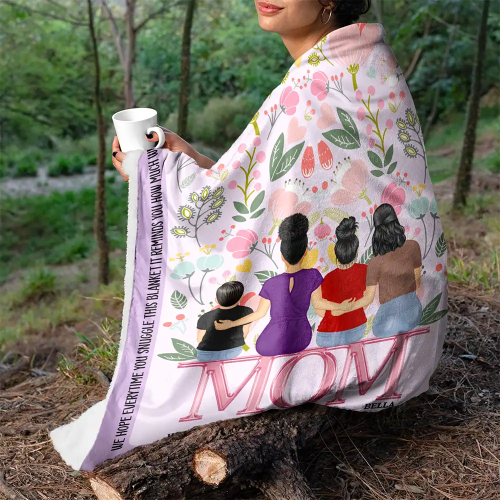 How Much We Love You - Gift For Mother - Personalized Fleece Blanket - Image 5