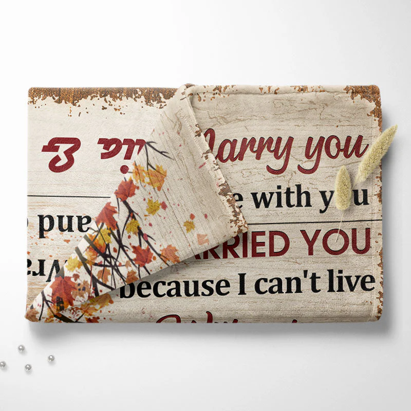 How Special You Are Family Old Couple Husband Wife Fall Leaves - Couple Gift - Personalized Custom Blanket - Image 2