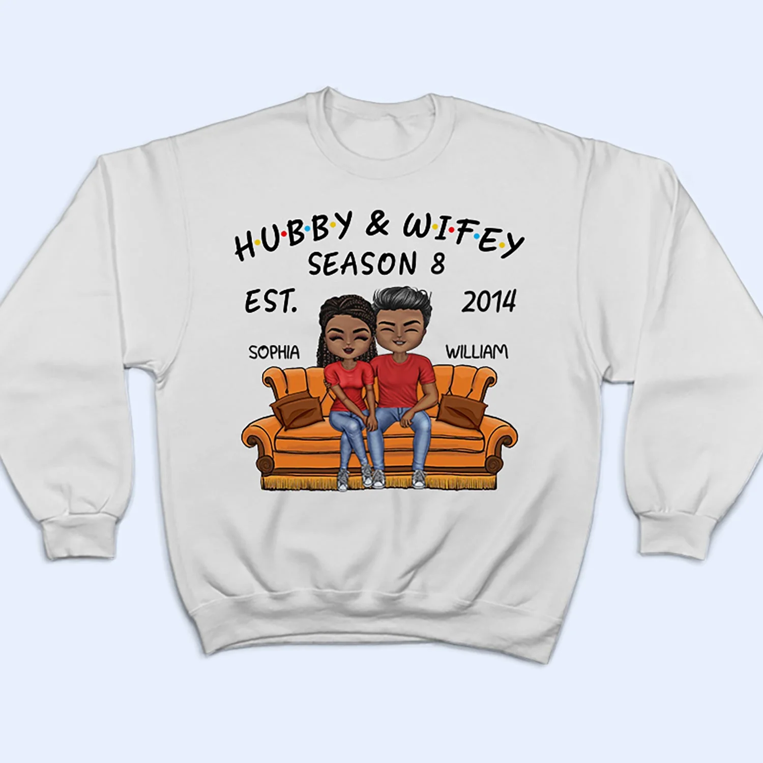 Hubby And Wifey Seasons - Birthday, Anniversary Gift For Spouse, Lover, Husband, Wife, Boyfriend, Girlfriend, Couple - Personalized Custom T Shirt - Image 5