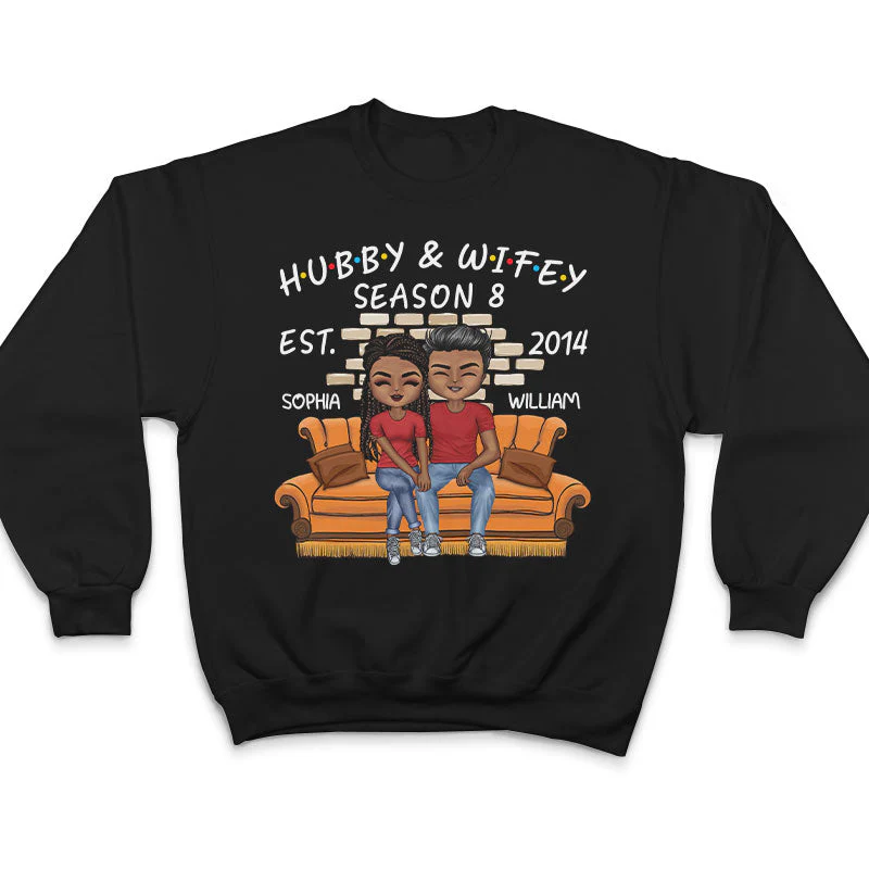 Hubby And Wifey Season Married - Gift For Couple - Personalized Custom T Shirt - Image 5