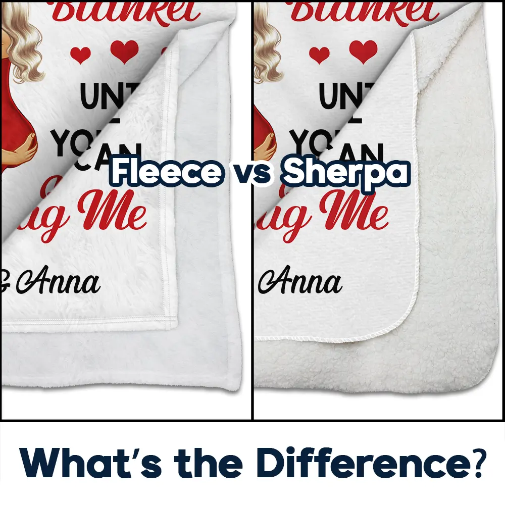 Hug This Blanket Until You Can Hug Me Couples - Personalized Fleece Blanket, Sherpa Blanket - Image 4