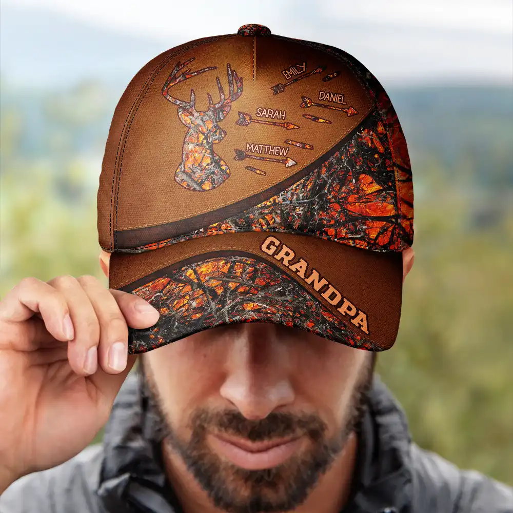 Hunting Dad Grandpa - Personalized Classic Cap - Image 4