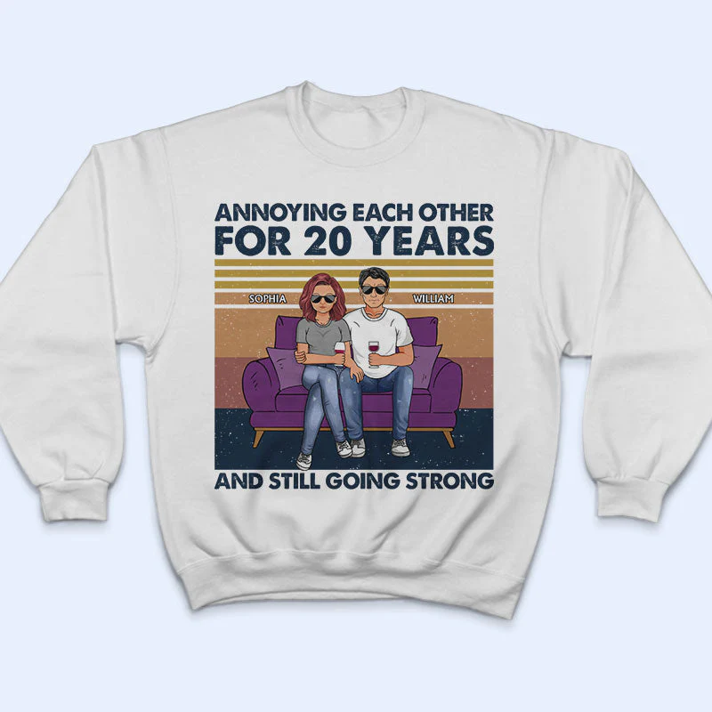 Husband And Wife Annoying Each Other - Gift For Couples - Personalized Custom T Shirt - Image 5