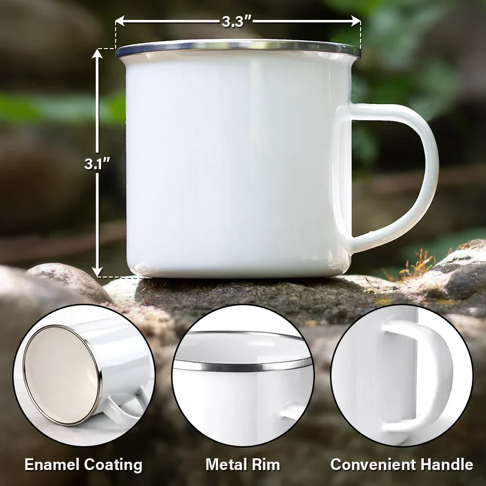 Husband And Wife Camping Partners For Life - Personalized Enamel Mug - Image 5