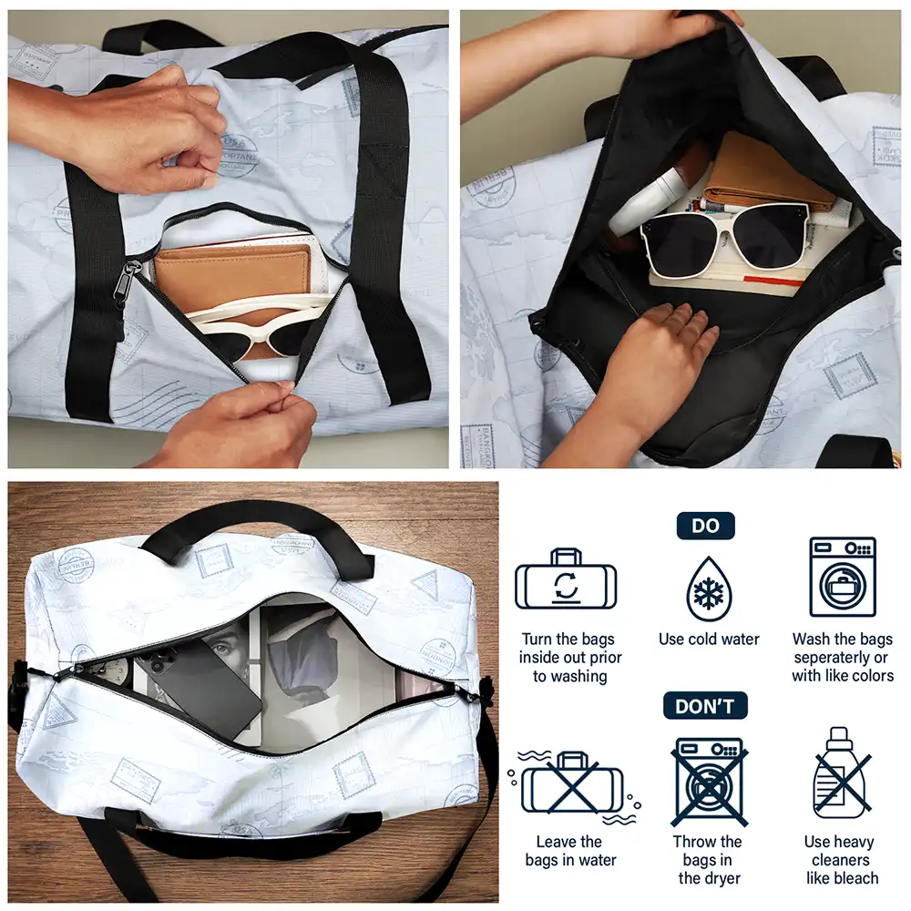 Husband And Wife Travel Partners For Life - Personalized Duffle Bag - Image 5