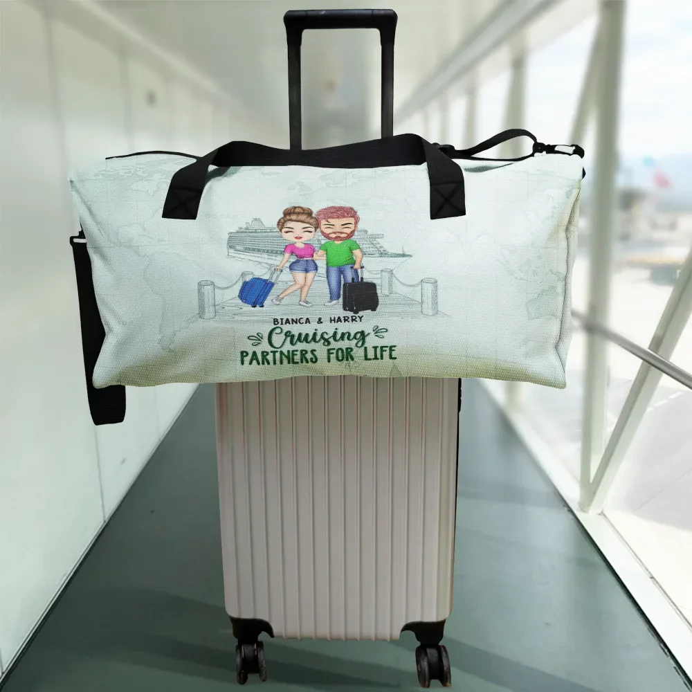Husband & Wife Cruising Partners For Life - Personalized Duffle Bag - Image 2