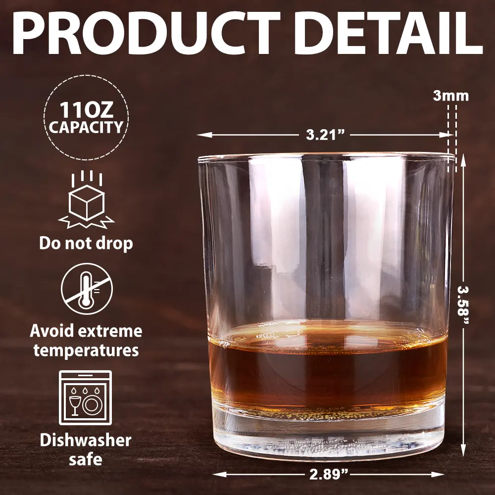 Husband & Wife Drinking Buddies For Life - Personalized Engraved Whiskey Glass - Image 5